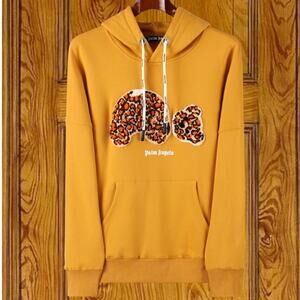 Palm Angels Yellow Hooded Sweatshirt